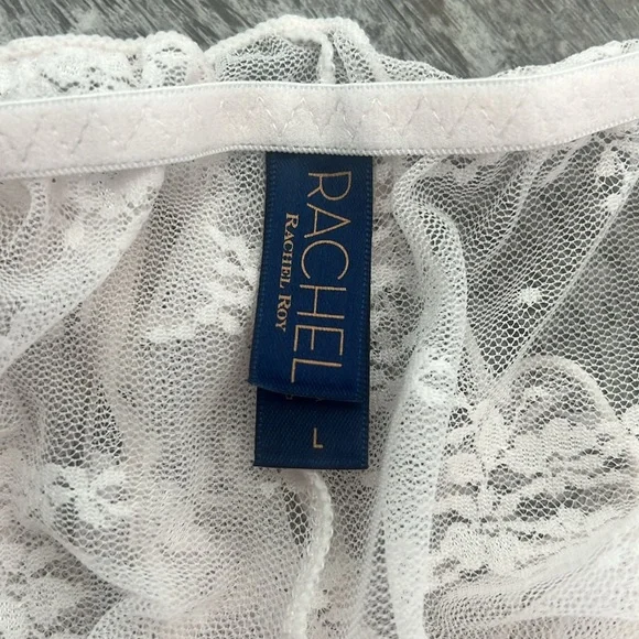 NWT Rachel Roy Light Pink Sheer Lace Lingerie Nightwear - Picture 7 of 7